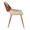 Armen Living Panda Mid-Century Dining Chair in Walnut Finish and Brown Fabric LCPNSIWABR - alternate 5